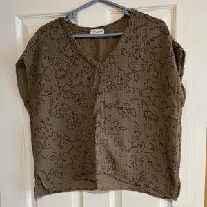 Michael Stars Cotton Gauze Women's Shirt Large